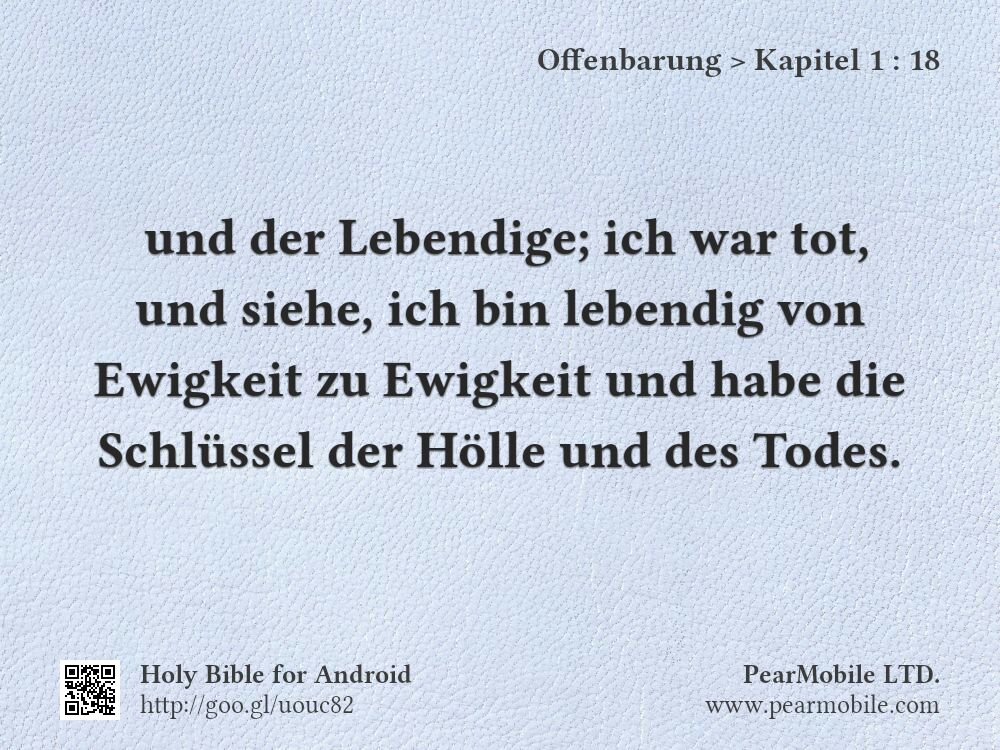Offenbarung, Kapitel 1:18